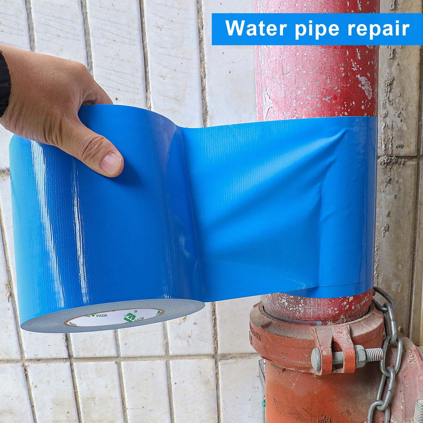BOMEI PACK Cinta adhesiva de tela azul de 150 mm x 50 m, reforzada, resistente al agua, cinta adhesiva resistente para fijar reparaciones, cajas de etiquetado de manualidades, sellado y flejes para