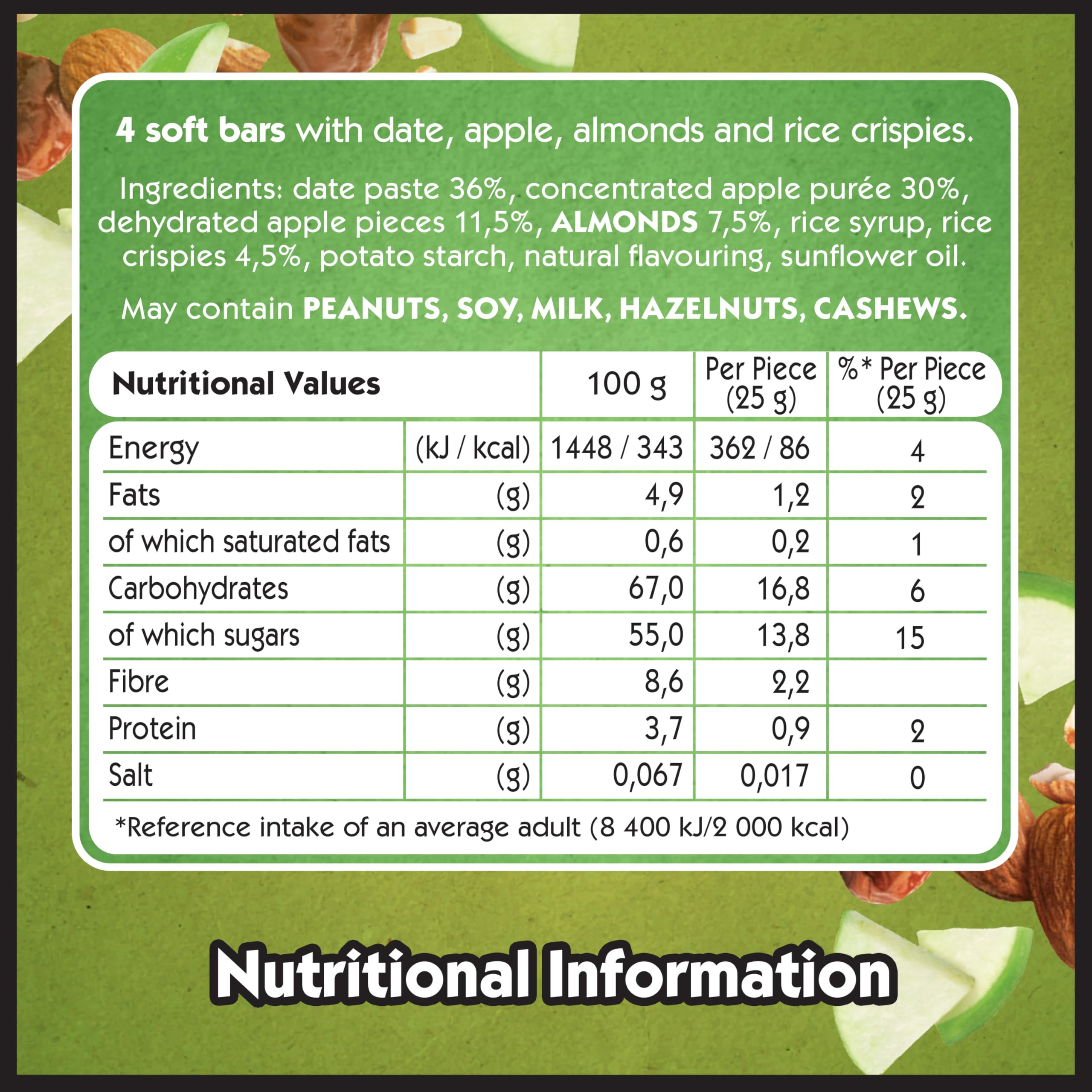 Barrette di Cereali Eat Natural Soft Mela Expo 15 x 25 g
