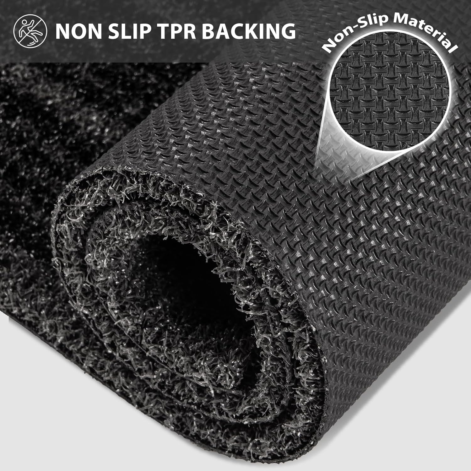 Outdoor Front Door Mat 32" x 48", Dirt Trapping Outside Entrance Rug, Non Slip Shoe Scraper, Heavy Duty Commercial Rug for Patio, Garage, Traffic Area, Office, Roll Packing
