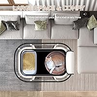 Vista 3 de Corralito para perros con almohadilla impermeable, jaulas portátiles para perros medianos, jaulas para perros de malla transpirable plegable, casa