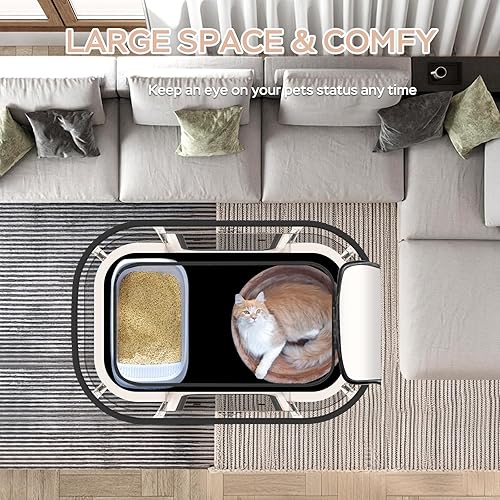 Miniatura 21 de Corral de juego pop para perros y gatos, casas de mascotas para perros y gatos, corral de ejercicio para interiores y exteriores, tienda de campaña