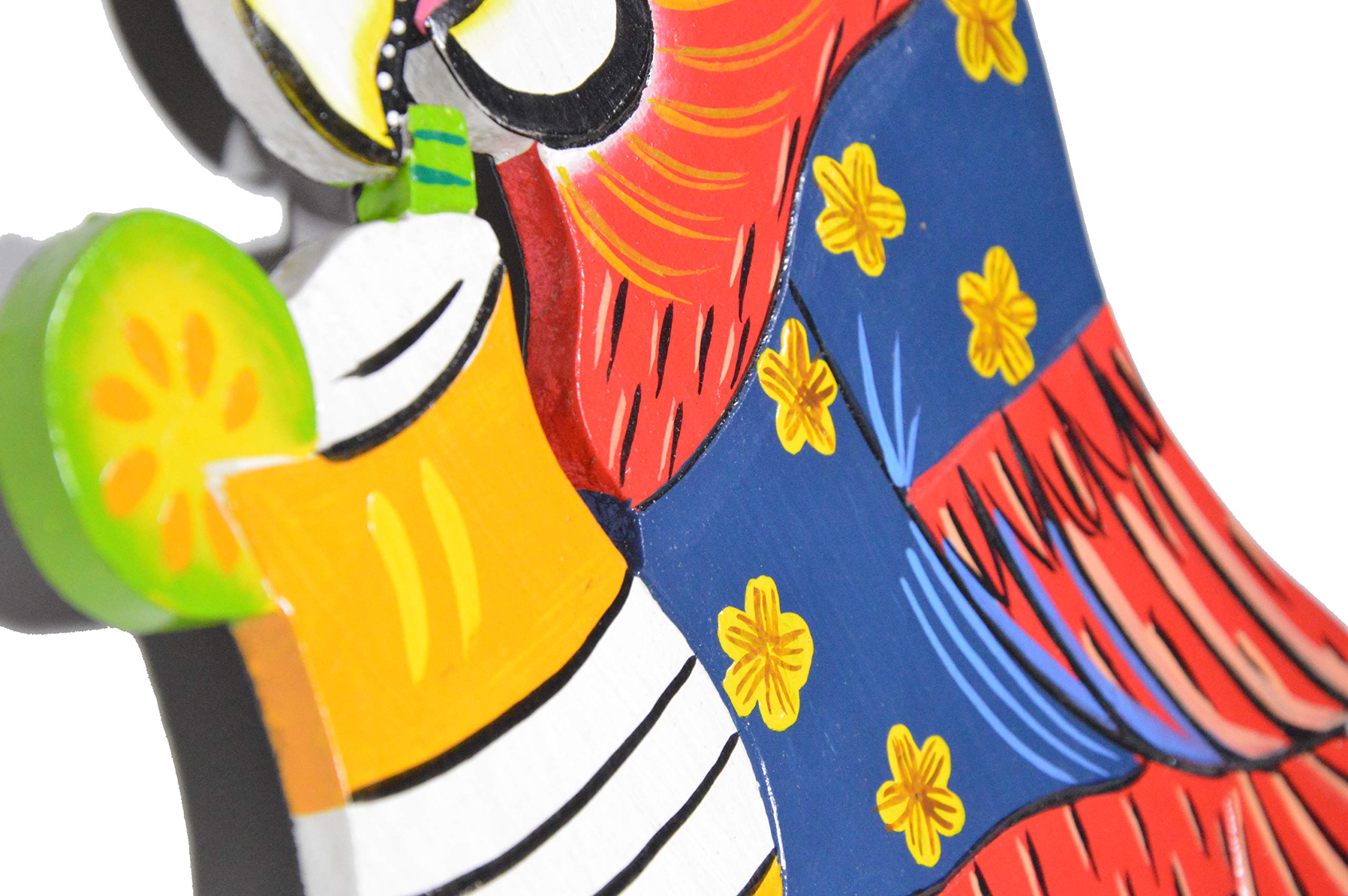 Amazon.com: Hand Carved Wooden Always Happy Hour Cocktails Parrot