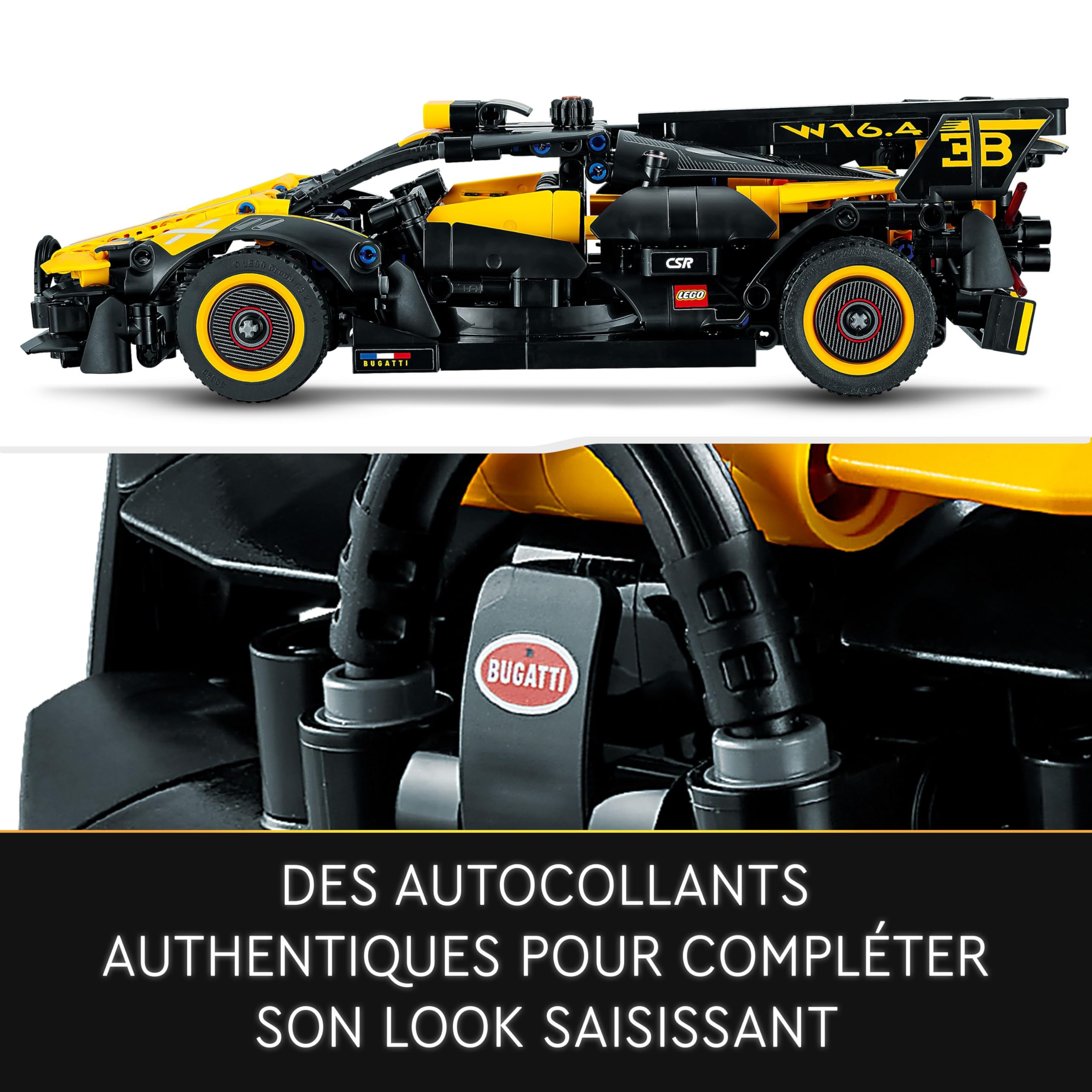 LEGO 42151 Technic Le Bolide Bugatti, Jouet Voiture de Course pour Enfants dès 9 Ans, Maquette à Construire de Véhicules Iconiques à Collectionner