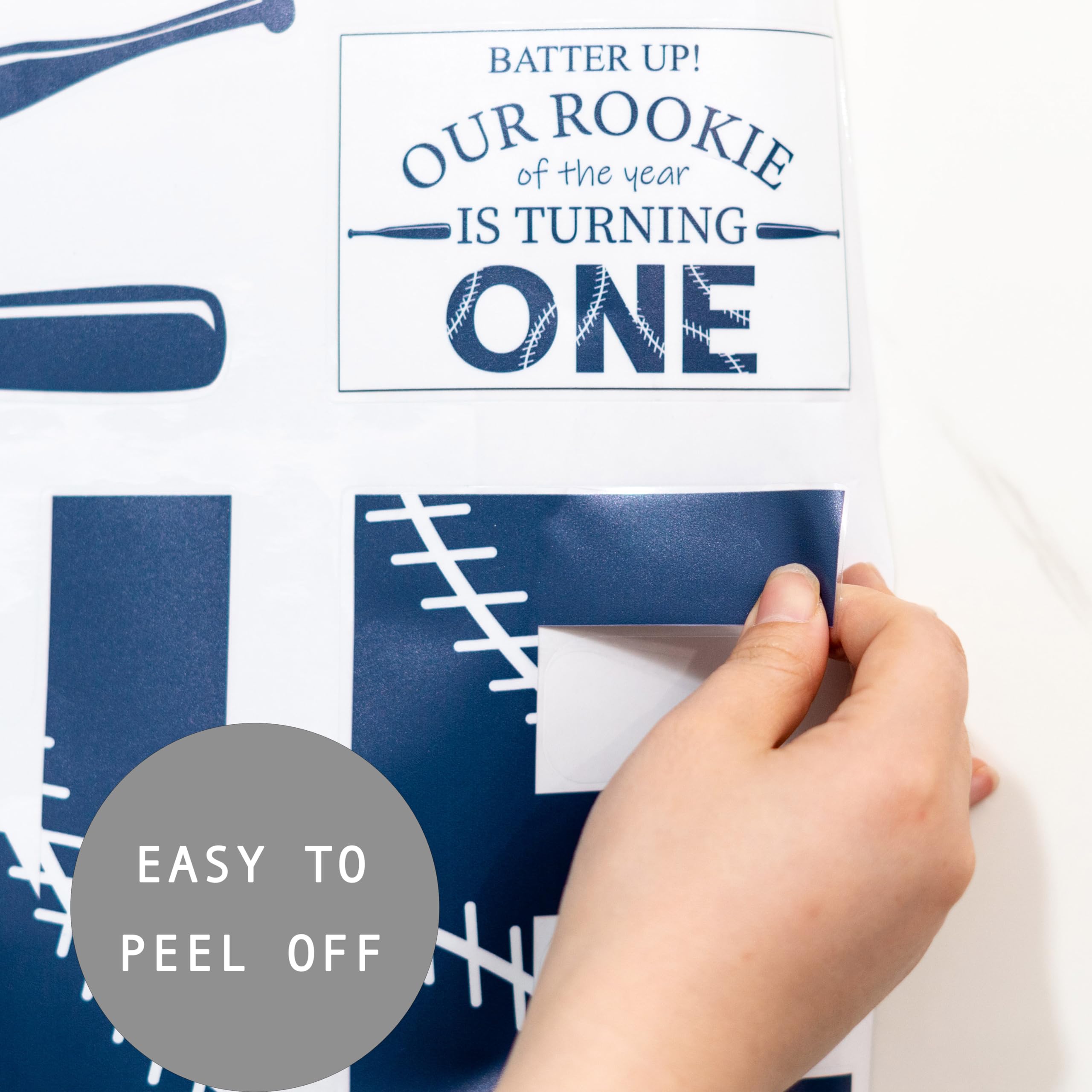 CIEQR Rookie Of The Year Wall Decals - Baseball 1st Birthday Party Decor, Wall Stickers For Baby Shower - View #8