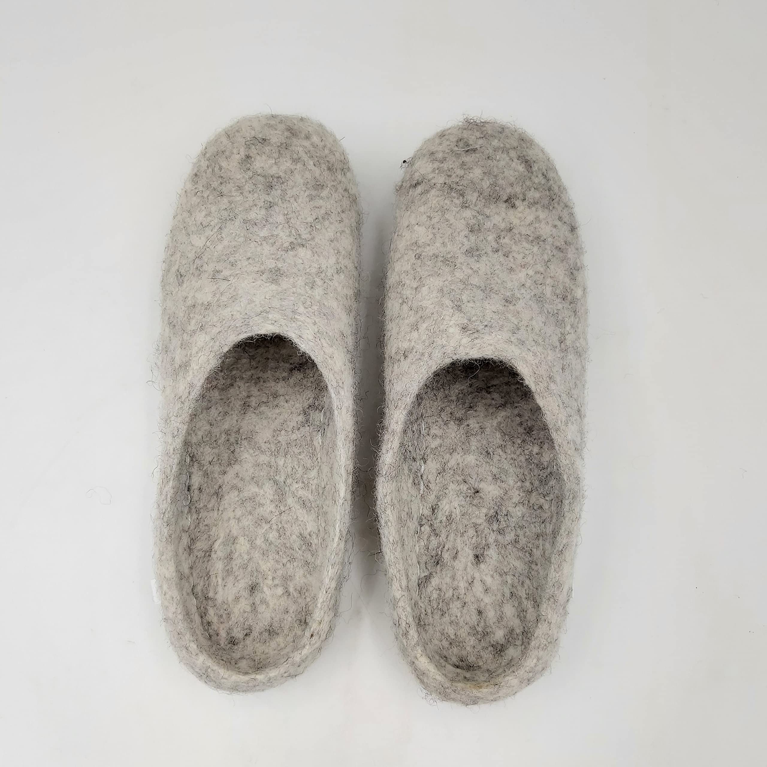 Pantuflas de lana orgánica, pantuflas de fieltro de lana para mujeres en interiores y exteriores, pantuflas de casa para hombre, zapatos de mujer, regalos para mamá