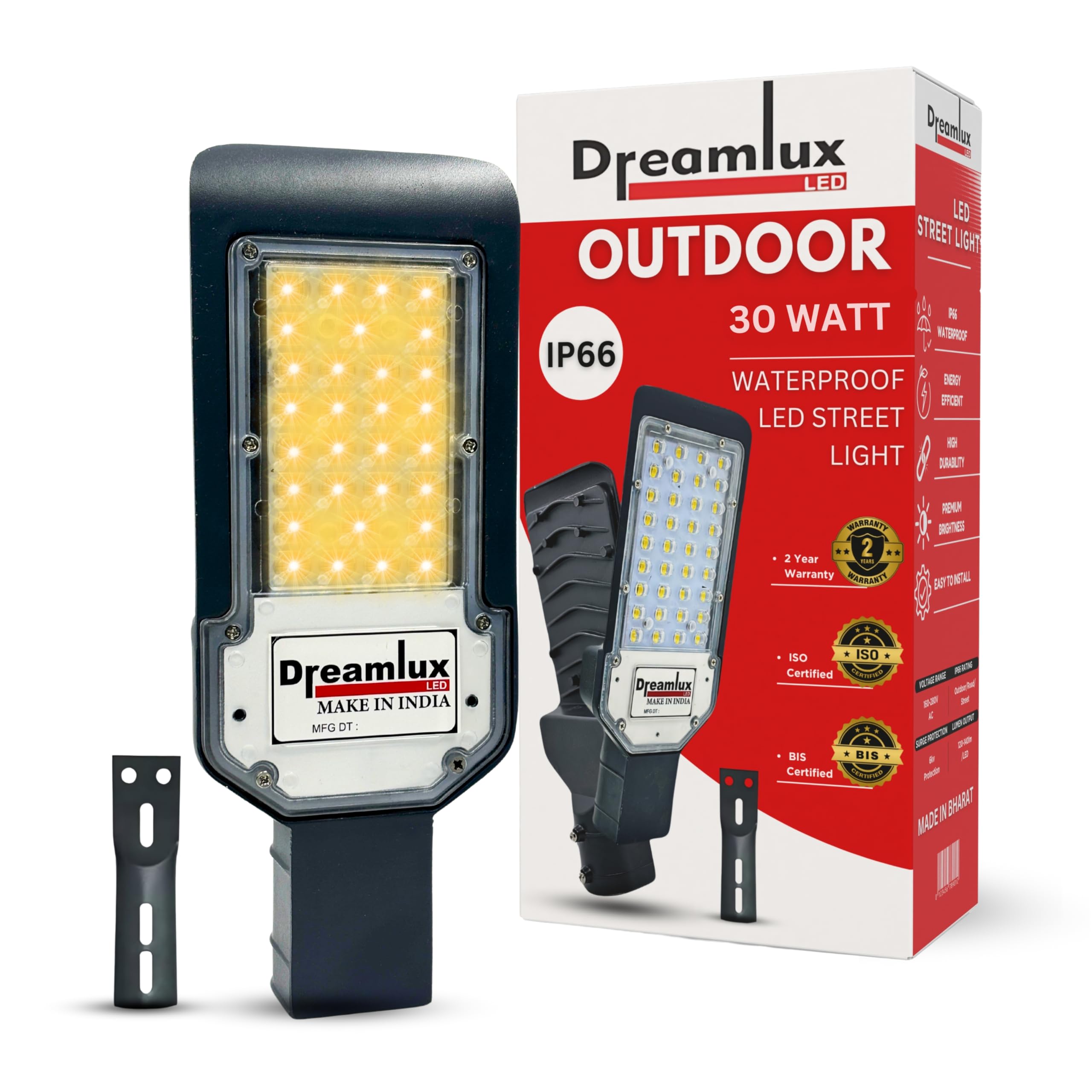 Dreamlux Led Street Light 30w | Waterproof Lens Technology | Excellent Quality 30 Watt Led Street Light for Home | Outdoor Street Light | Street Road Lamp (Warm White (Yellow), 30 Watts, Pack-1)-picture-18