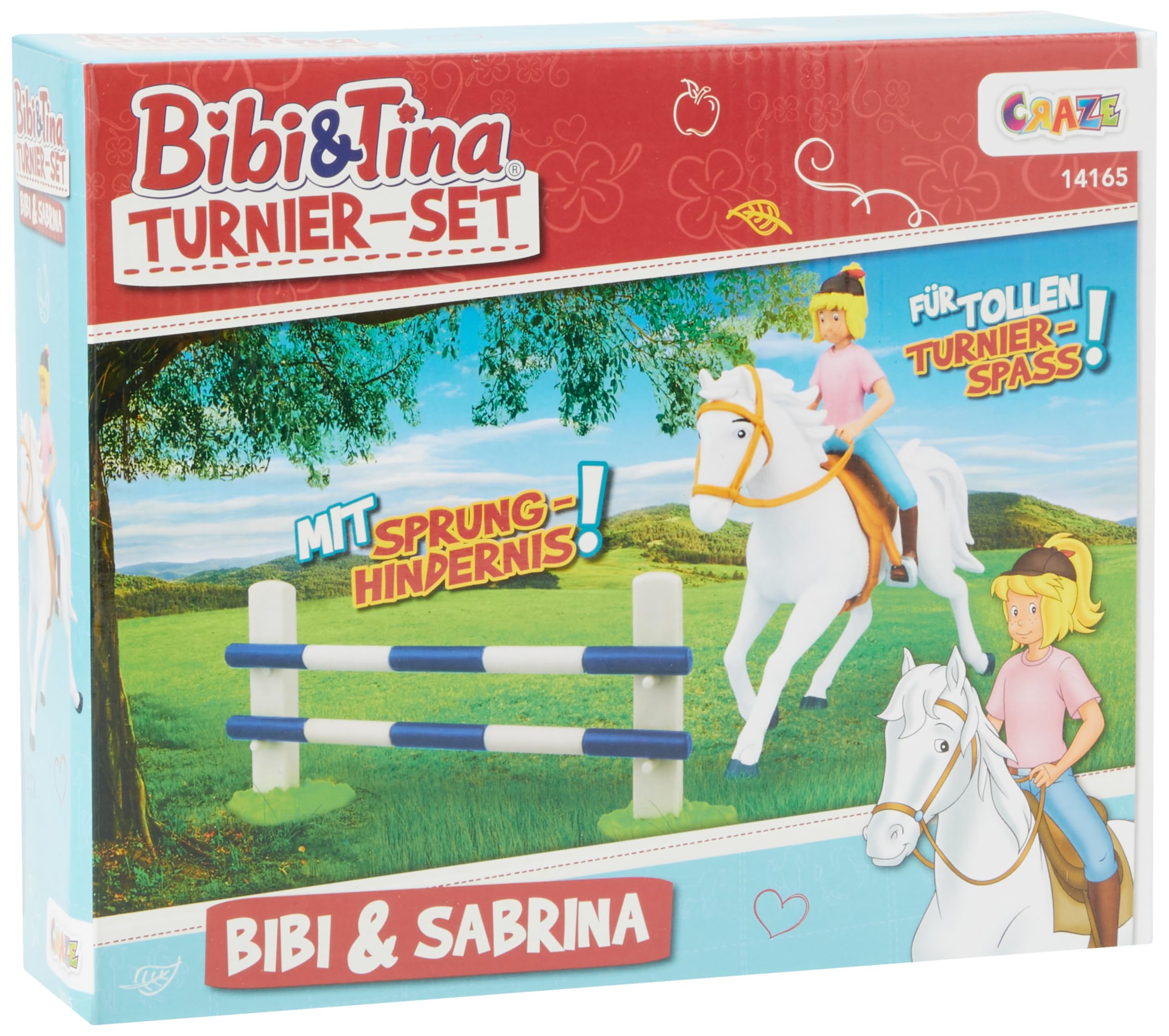 CRAZE BIBI & TINA Turnierset mit Reiterin Pferd Bibi und Sabrina inkl. Reitzubehör Spielfiguren zum Sammeln 14165