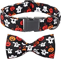 Vista 39 de Maca Bates Fall Maple Leaf Dog Collar with Sailor Bow Tie for Extra Small Girl,Boy,Autumn Foliage Puppy Collars with Bowtie Breakaway Adjustable