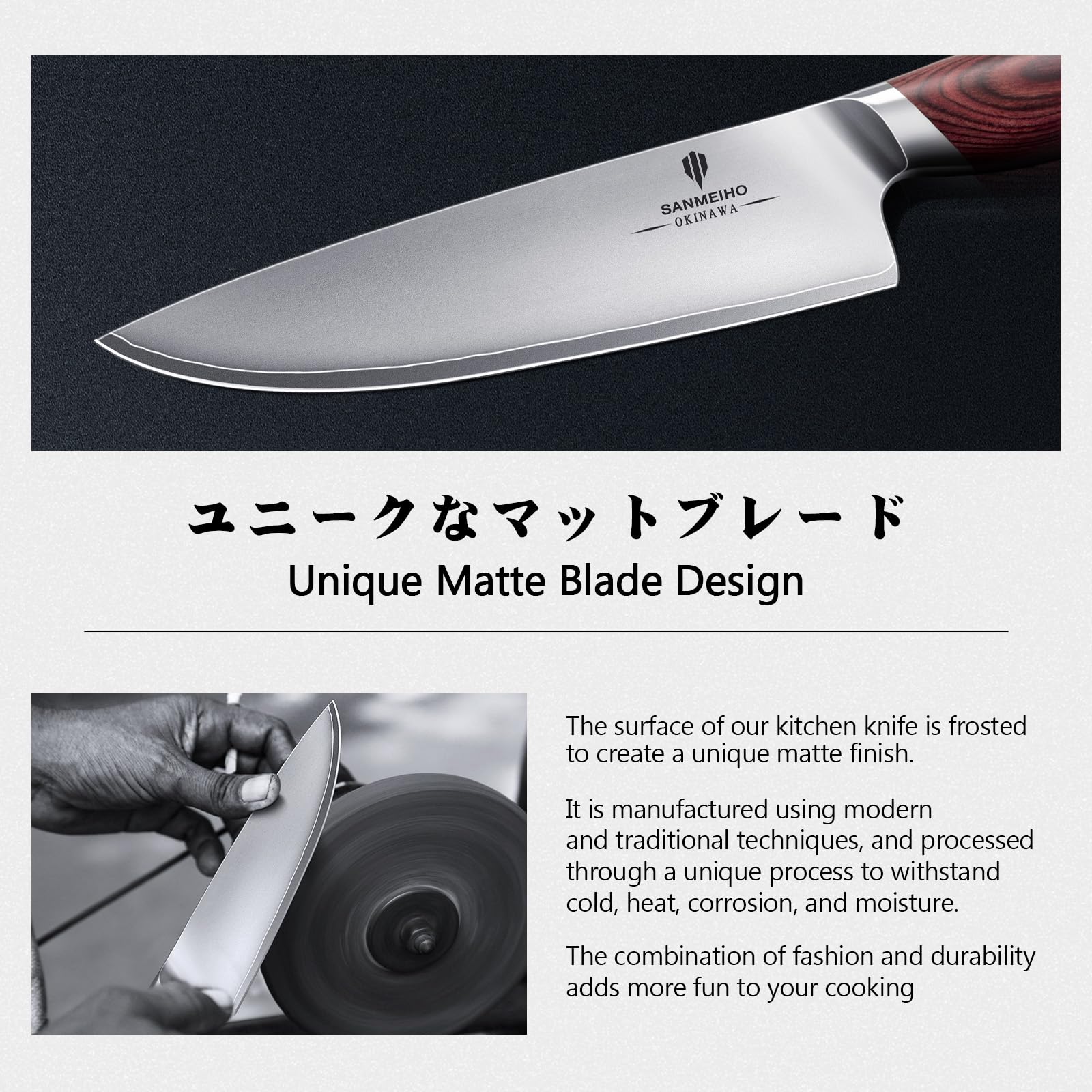 Chef Knife 8 Inch, High Carbon 10Cr15MoV Stainless Steel — Amazon image 8