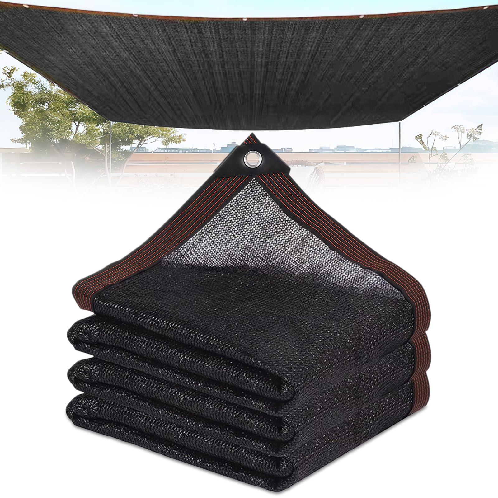 Flintronic Sunblock Shade Cloth, Garden Shade Netting with Grommets, 50% UV Resistant Outdoor Sun Mesh Cover for Garden, Patio, Pergola, Pool, Plants, Carport, Backyard