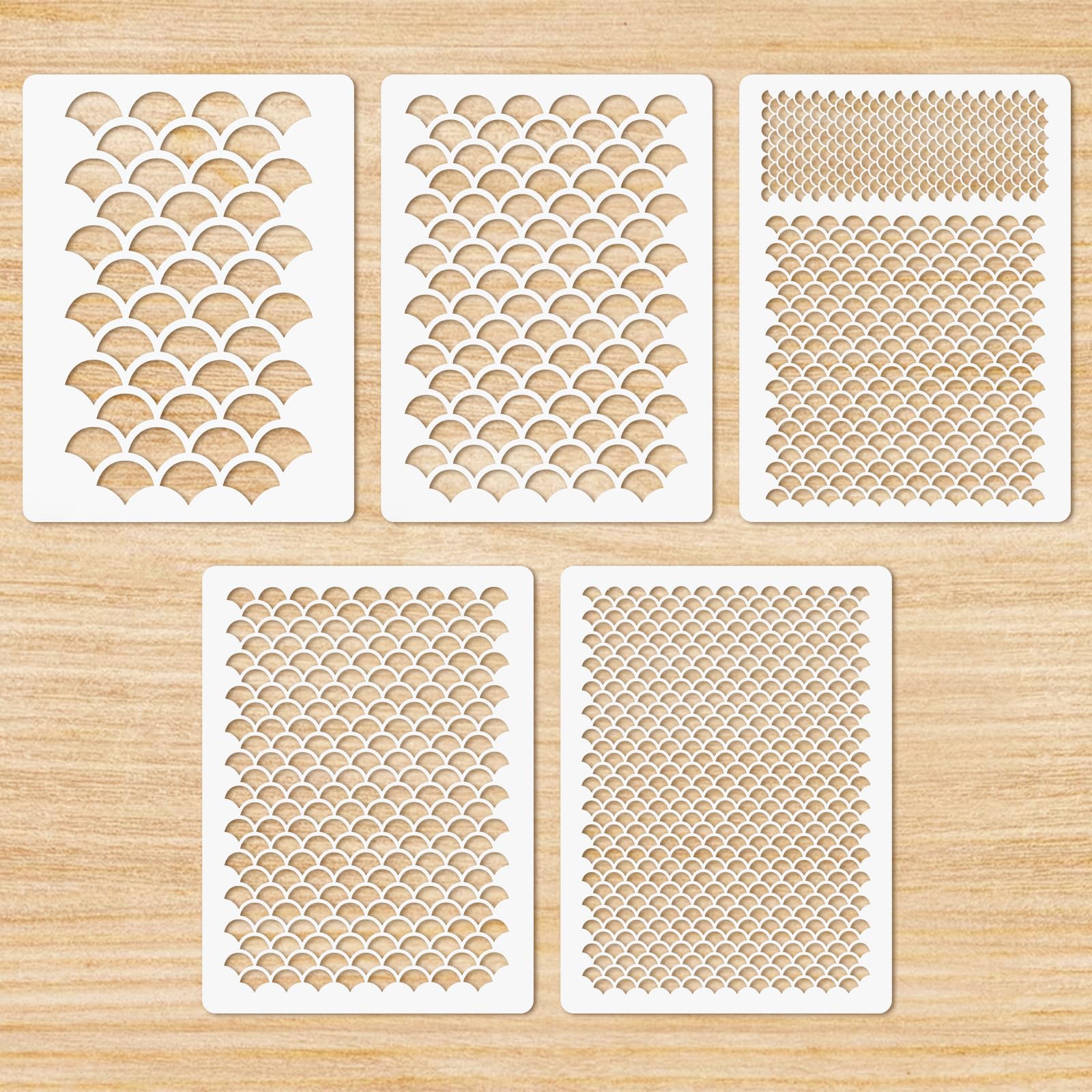 Amazon.com : Molain 5Pcs Fish Scale Stencil, Face Painting Stencils Stencils Reusable Stencil Templates DIY Art Painting Templates for Make-up Stencils, Painting, Crafts, Wall Furniture : Arts, Crafts & Sewing
