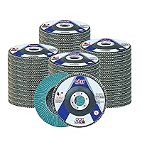 Vista 20 de Sali Paquete de 10 Discos de Láminas de Circonia Grano 40 de 4.5" x 7/8 Pulgadas Disco de Lijado Tipo Bisel #29 Grado Premium e Industrial Rueda