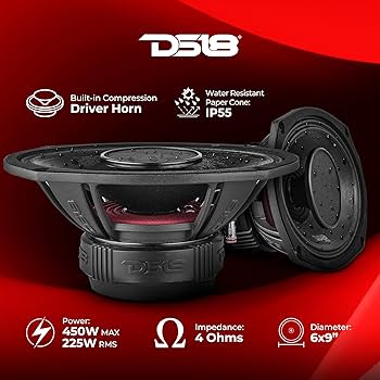 Amazon.com: DS18 PRO-HY69.4B 6x9 Water Resistant Hybrid Mid-Range