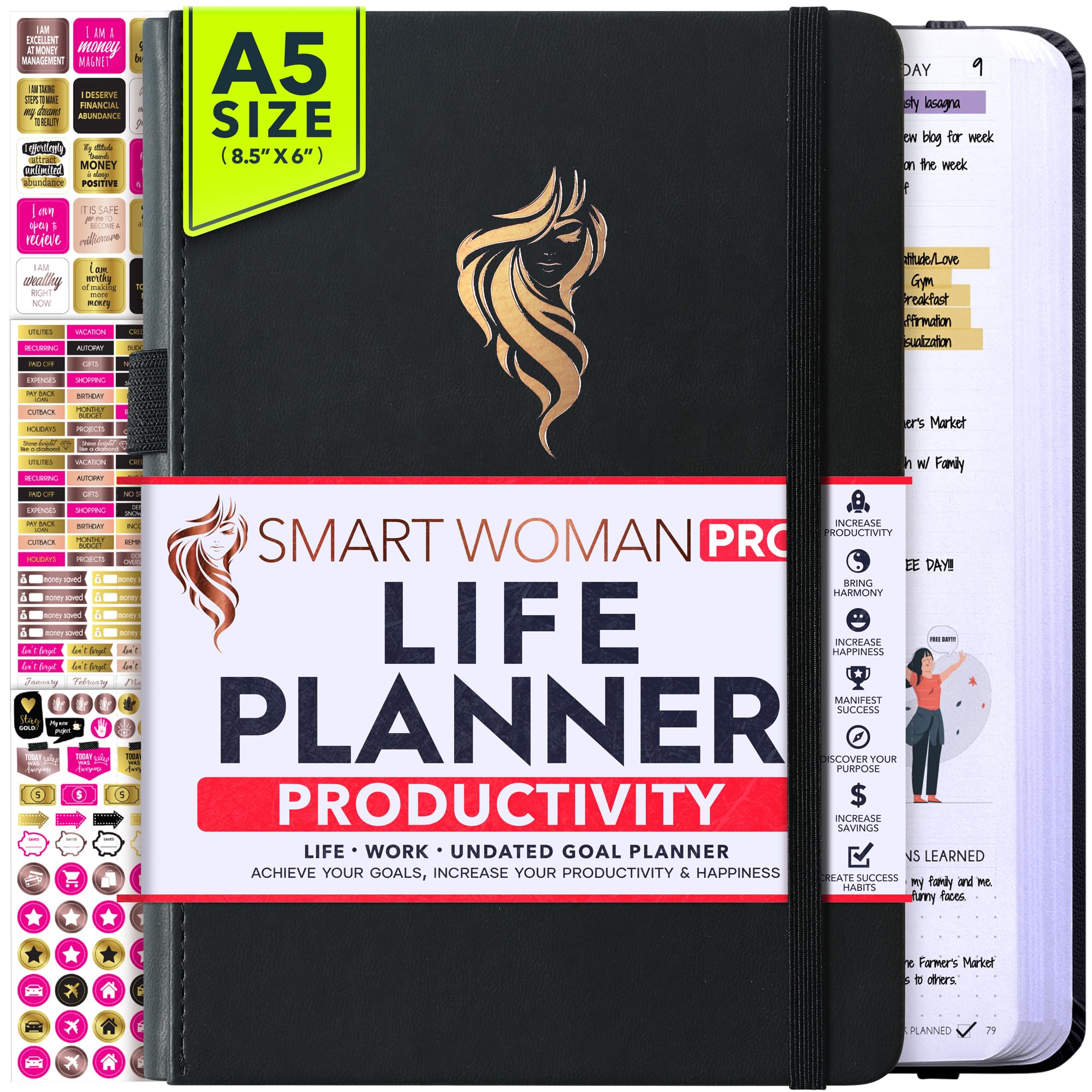 Undated Daily Weekly &amp; Monthly Planner with Budget Section