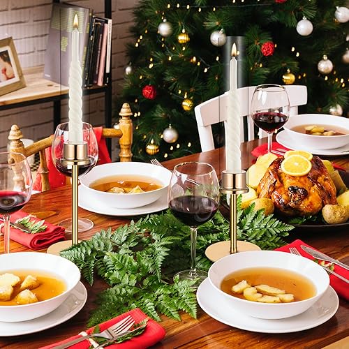 Miniatura 5 de Portavelas de cristal dorado para huracanes, portavelas cónico alto de cristal transparente, centro de mesa, centro de mesa, decoración de boda,