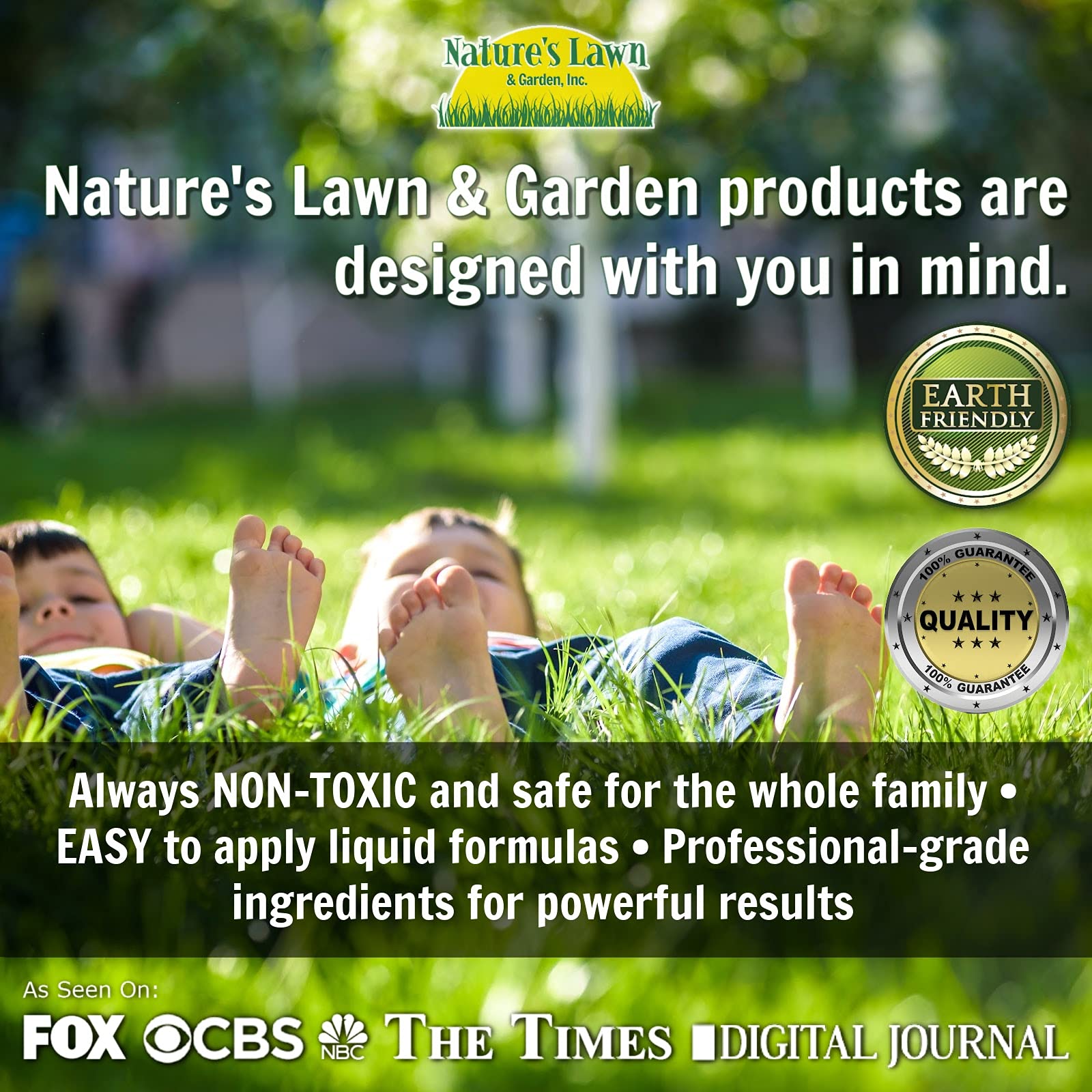 Buy Nature’s Lawn Liquid Calcium Liquid Lime Acidic Soil Amendment to Raise Soil pH, Non