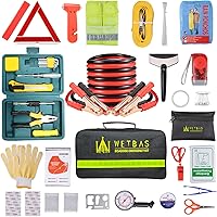 Vista 1 de Car Roadside Emergency Kit, Auto Vehicle Safety Emergency Road Side Assistance Kits Essentials, Solenoid Starter Repair Kit with Jumper Cables