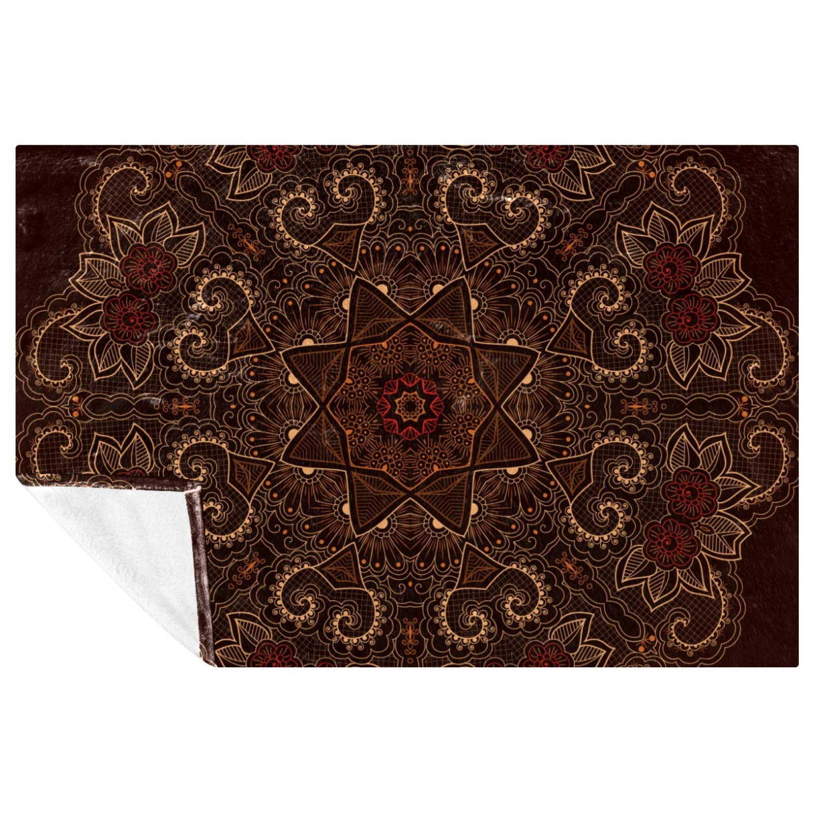 Couverture mandala hippie bohème pour un pique-nique ou camping confort