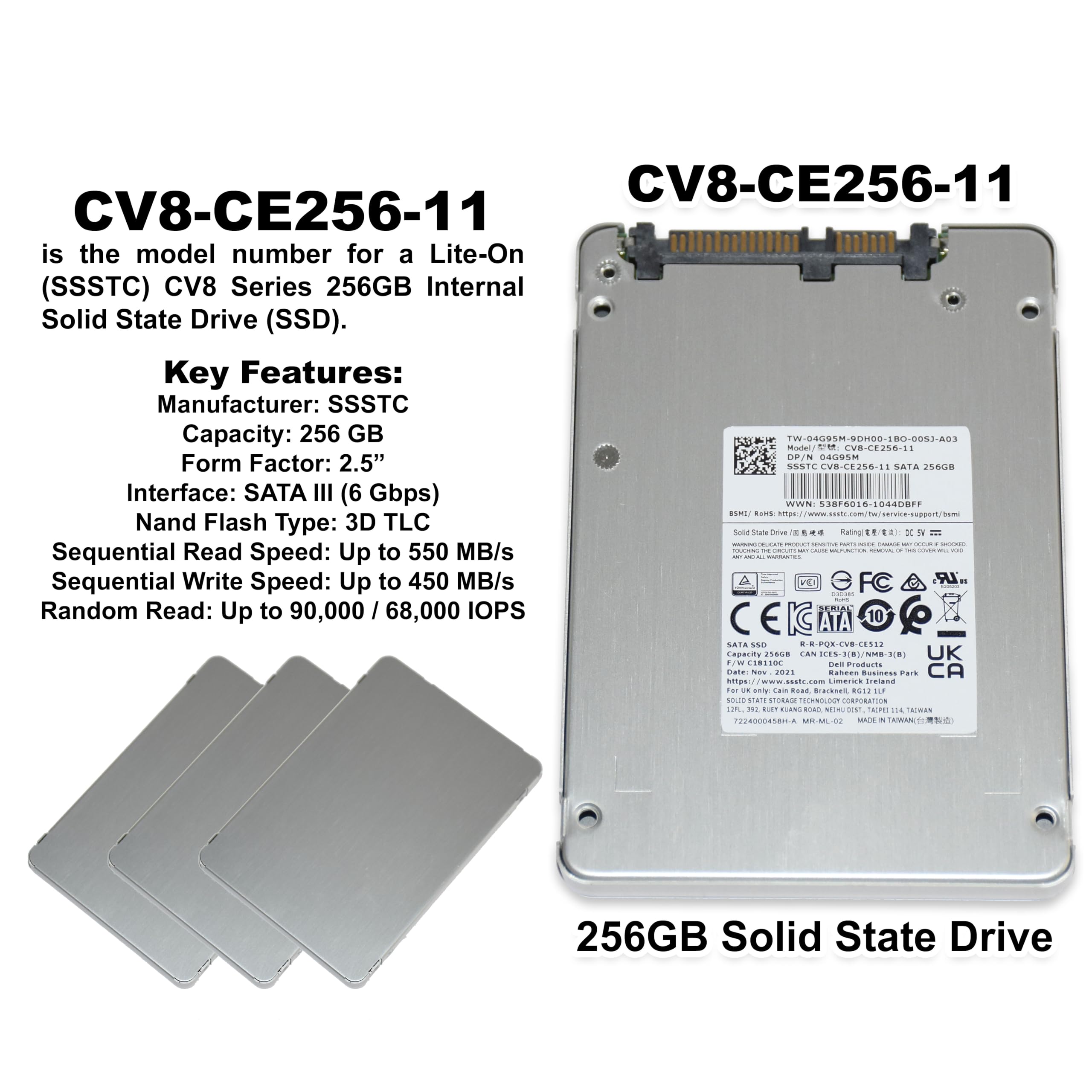 Amazon.com: Lite-on CV8-8E256-11 3MM Height 80MM Length M.2 PCIE