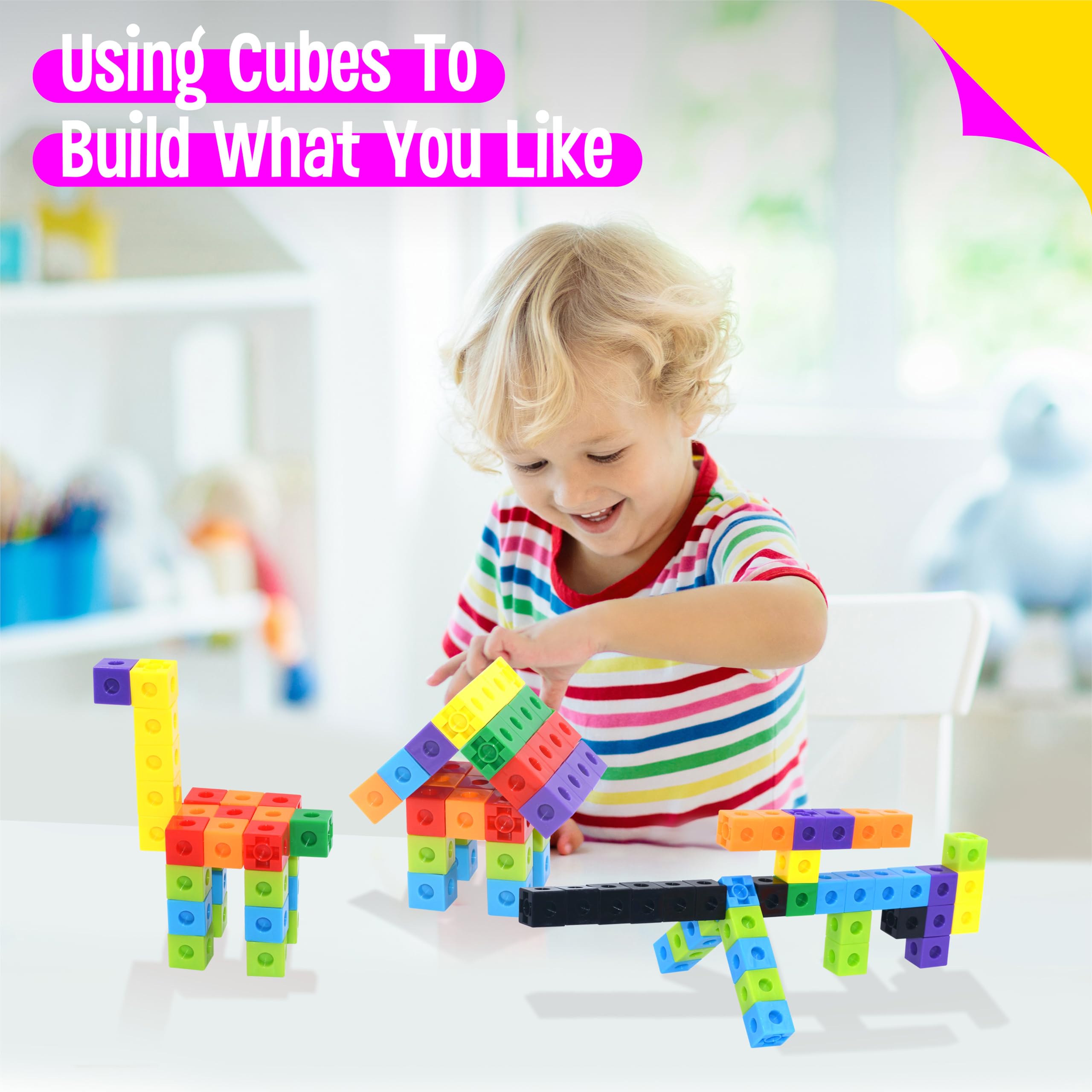 Snapklik.com : 300PCS Math Linking Cubes, Math Cubes Manipulative ...