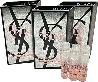 Yves Saint Laurent YSL Black Opium EDP Glitter Sample Women Perfume 1.2 ml / 0.04 oz - set of 3