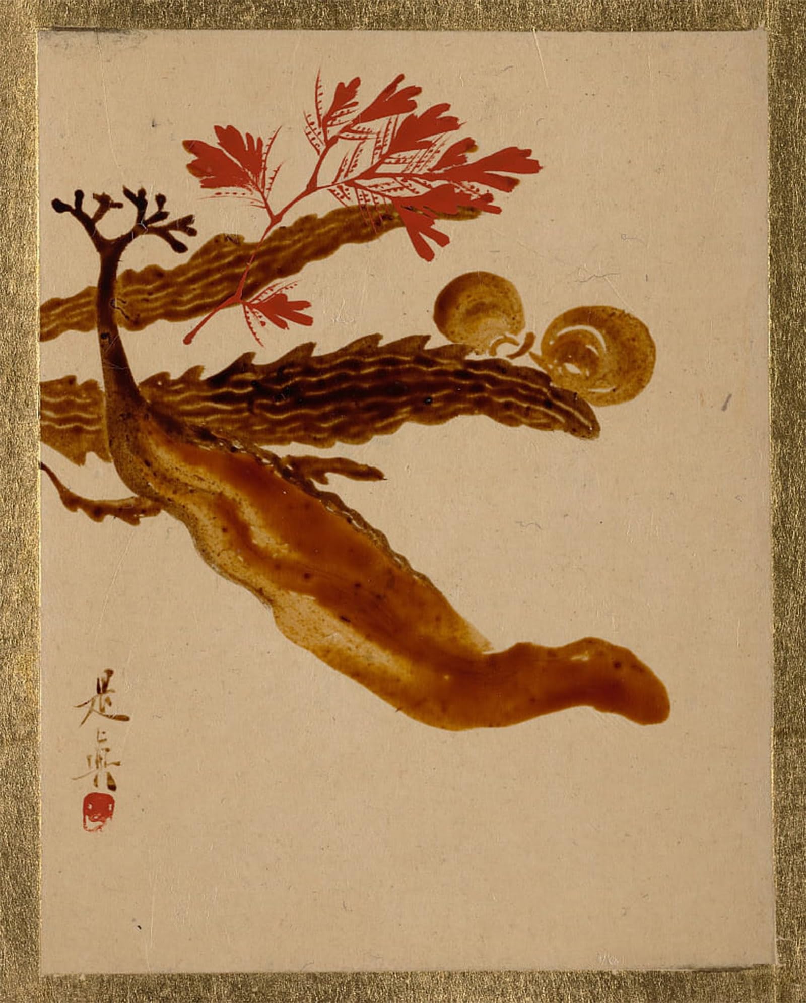 SERENDIPITP Vintage Wall Art Canvas Nordic Poster Canvas Print Picture Seaweed by Shibata Zeshin Wall Art Poster for Home Decor 60x90cm