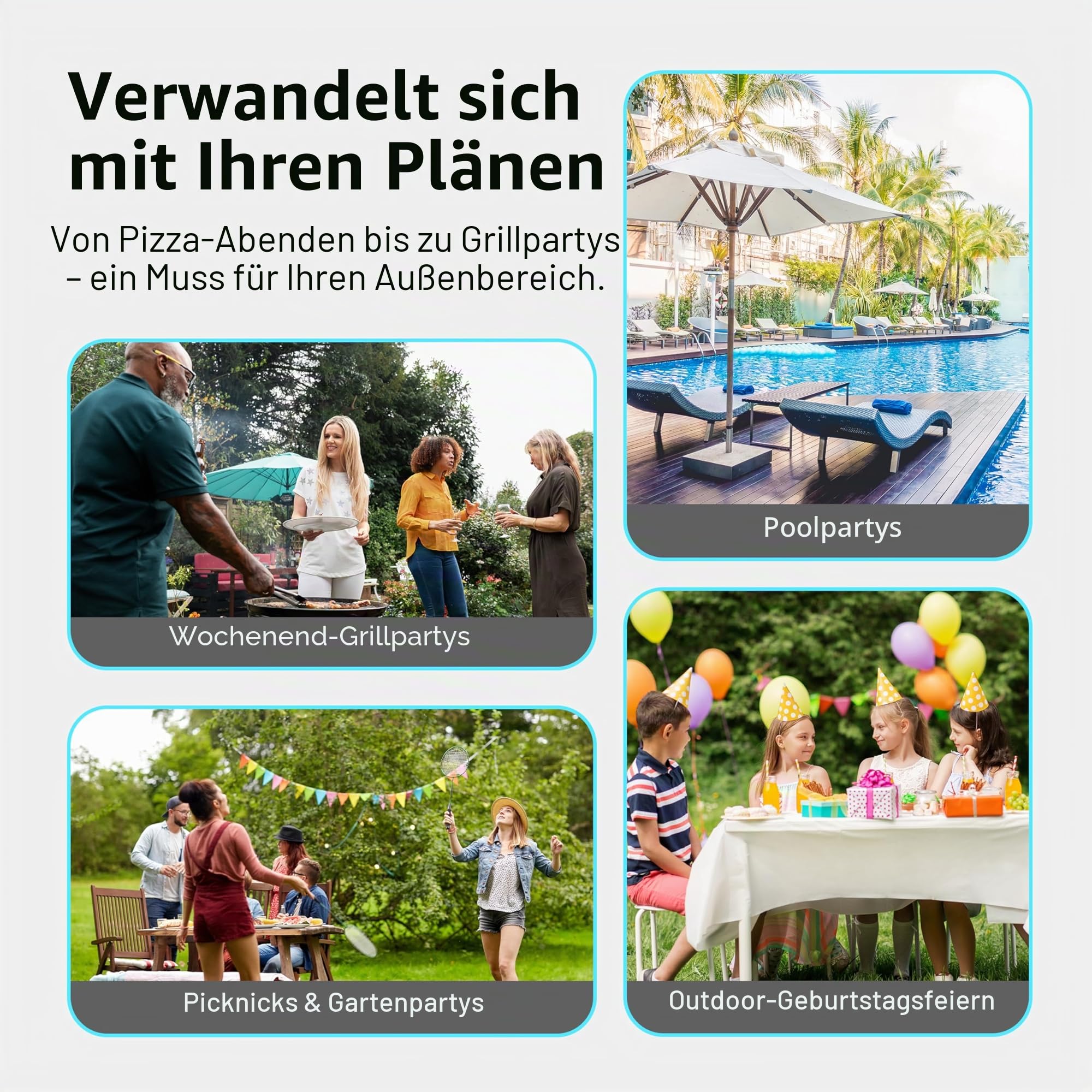 Pizzaofenständer für den Außenbereich, Grillwagen, Tisch, Pizzaofen, Trolleyständer, Edelstahltisch auf Rädern, Esstisch, Vorbereitungstisch, Grillständer für Küche, Terrasse, Hinterhof, Garten, 80 x