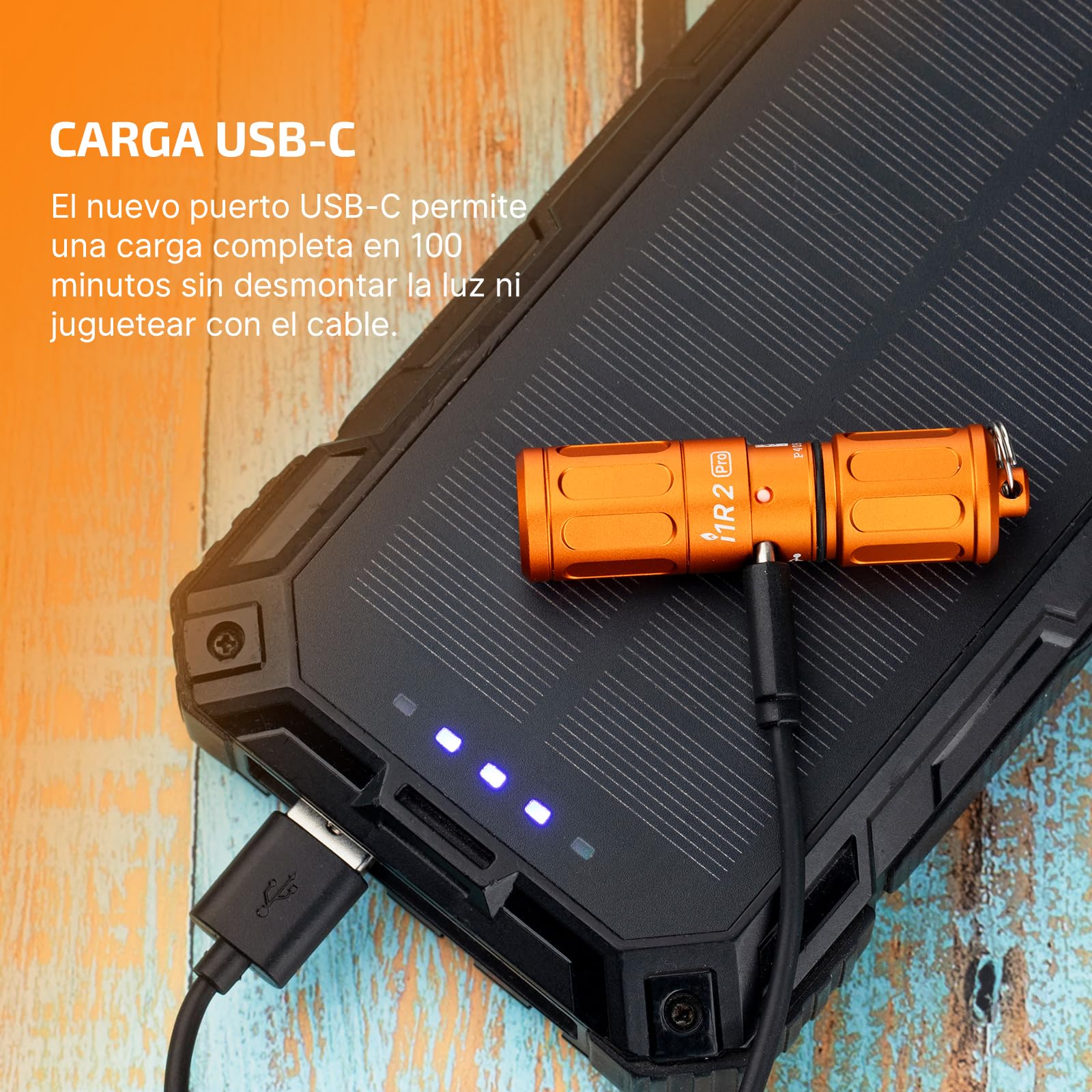 OLIGHT I1R 2 Pro EOS Linterna de Llavero, LED Recargable EDC de 180 Lúmenes, Mini Linterna Solo Peso 22g, Flashlight Pequeña pero Potent 48 m, Niños para Diario Usos y Camino (Cápsula Naranja)