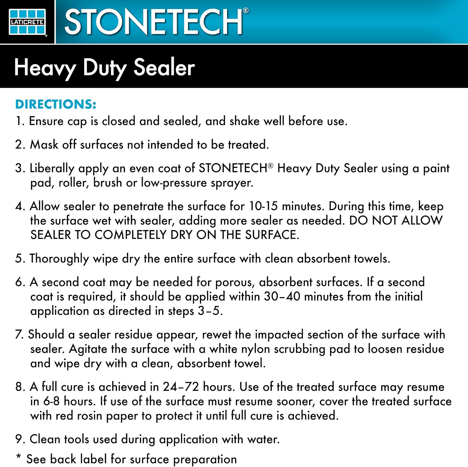 STONETECH Heavy Duty Sealer, 1 Gallon (3.8L) Bottle