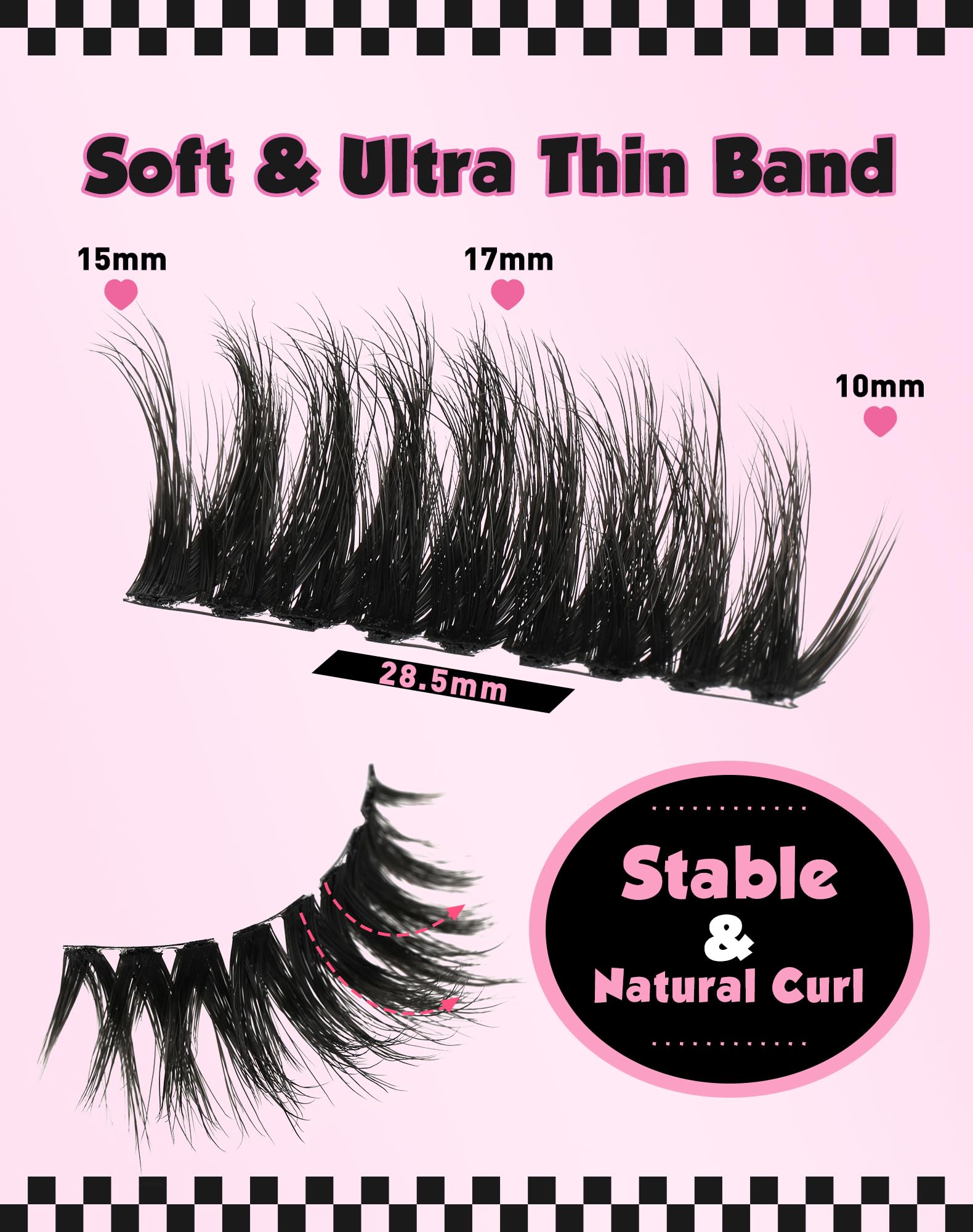 Short Lash Clusters Wispy C Curl Eyelash Clusters Volume Individual Eyelashes Natural Cluster Eyelash Extensions Natural Looking Cluster Lashes by Jiocolor(C Curl, 8-14mm): DY30
