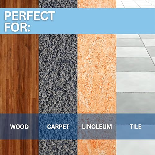 Miniatura 3 de SoftTouch Tazas cuadradas reutilizables para muebles de 2 12 pulgadas para proteger suelos de madera dura, azulejos o laminados, marróngris (paquete