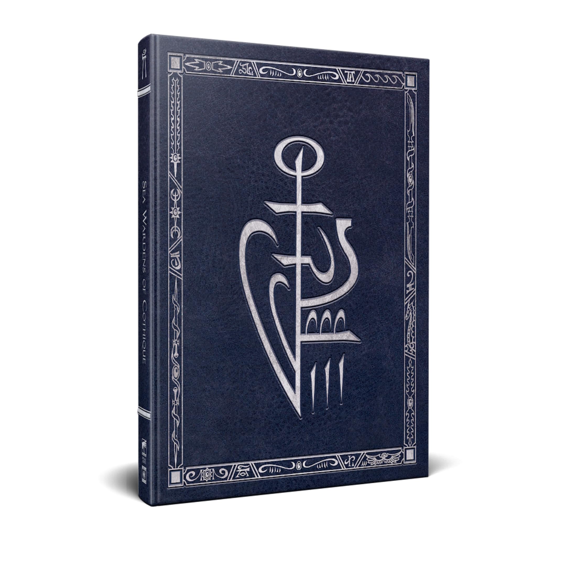 Warhammer Fantasy Roleplay: Sea Wardens of Cothique by Cubicle 7 | Hardcover Collector's Edition | Premium Blue Faux Leather with Silver Embossing | 96 Pages | High Elf Naval Sourcebook