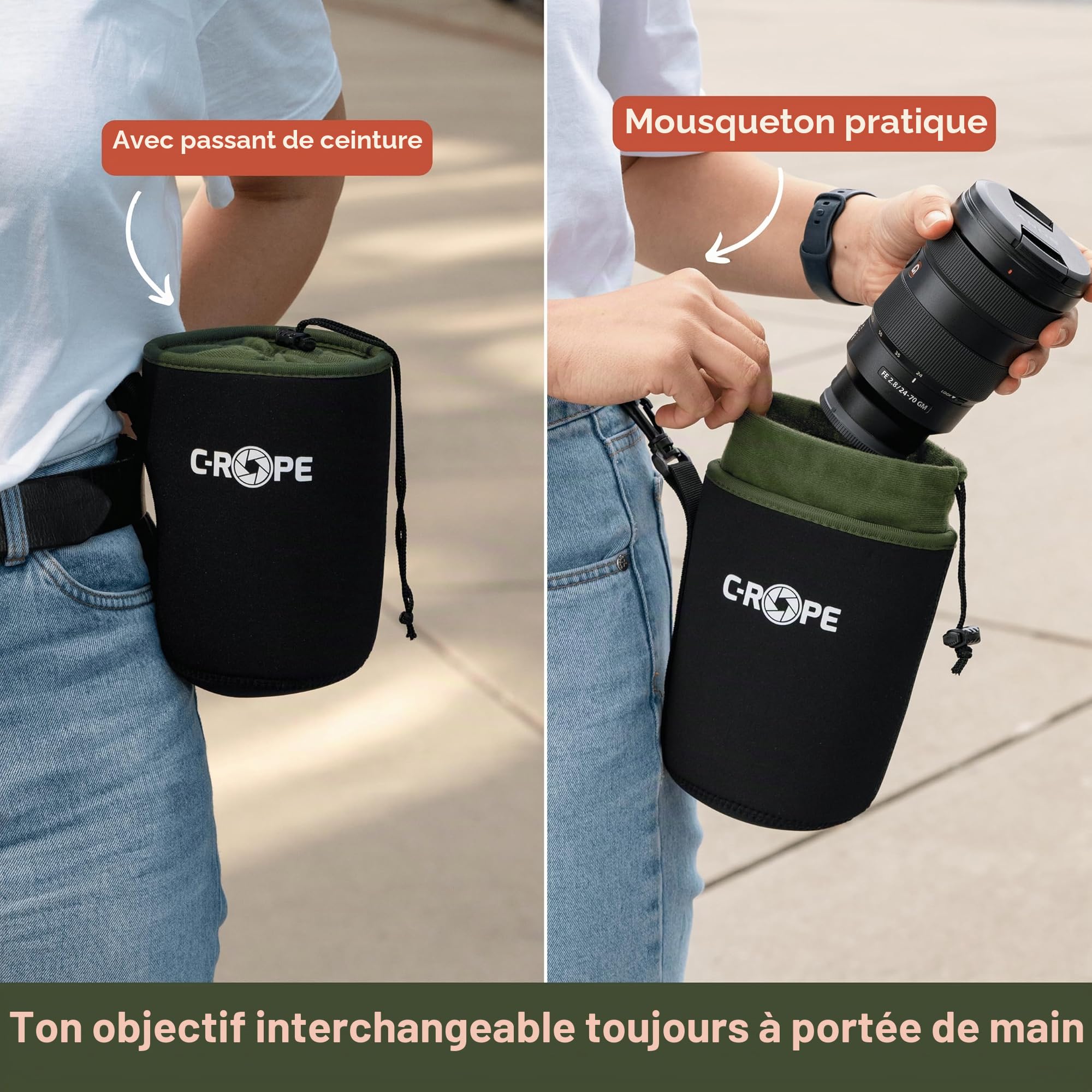 C-Rope Étui pour Objectif en néoprène avec Doublure en Polaire, étui pour objectifs et Accessoires d'appareil Photo