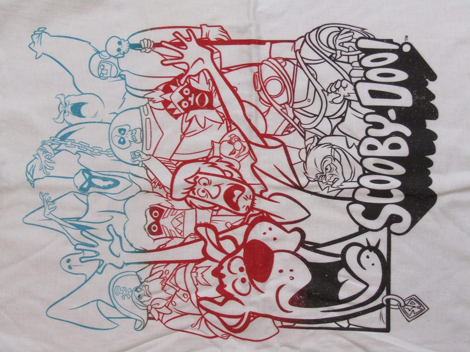 Scooby Doo Gradient Color White Graphic Tee