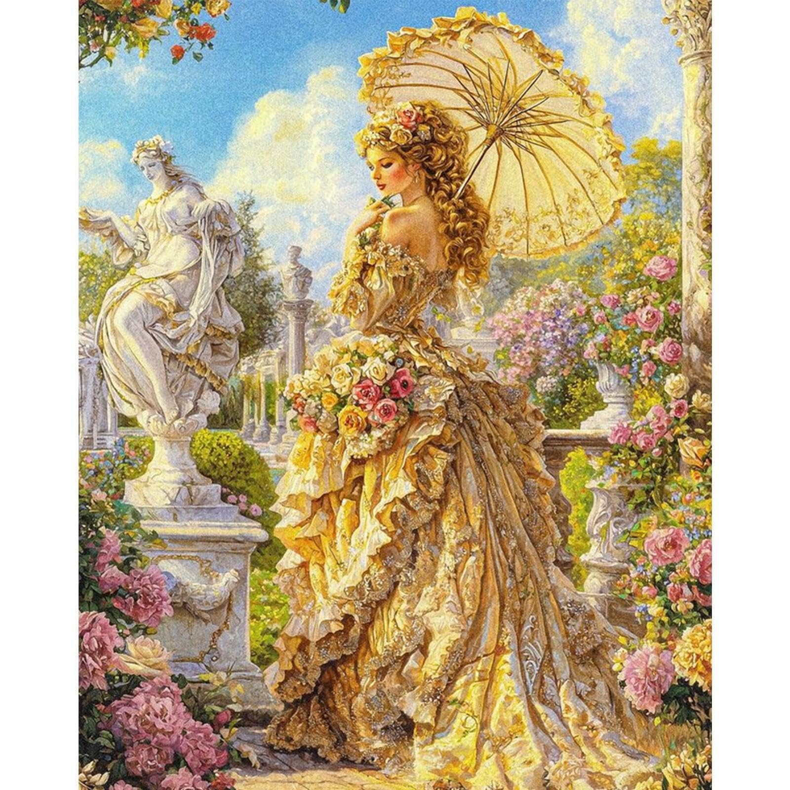 5D-Diamant-Kunst-Set zum Selbermachen, rund, 40×50 cm (E7078)