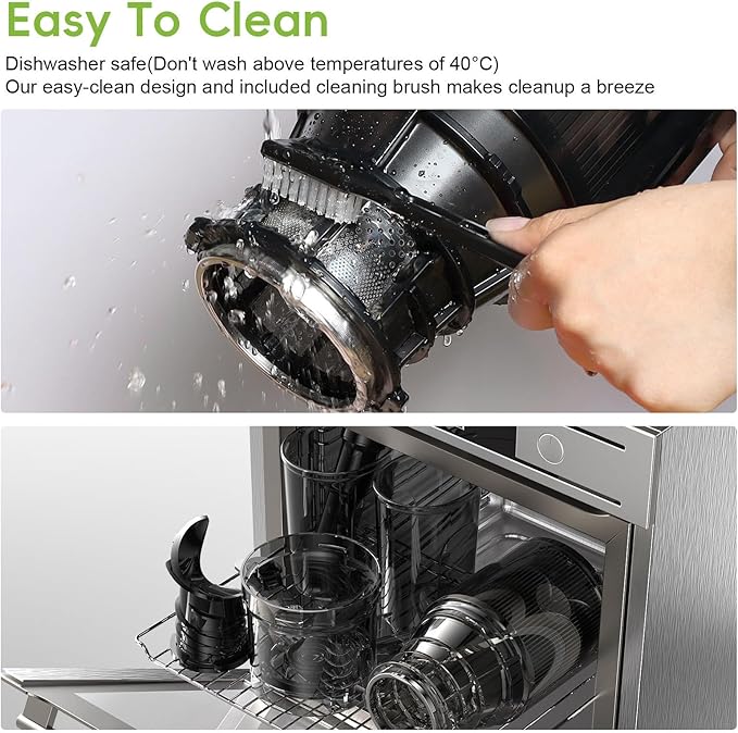 Extractor de Jugos Prensado Frío Boca Ancha 130mm 250W miniatura 6