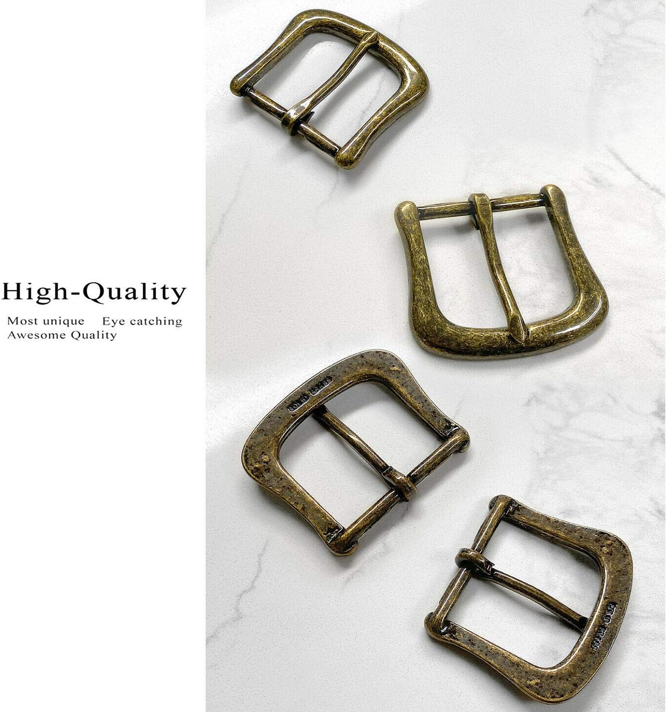 Belts.com Genuine Full Grain One-Piece 100% Leather Belt With Polished Solid Brass Buckle 1-1/2"(38mm) Wide - Image 4