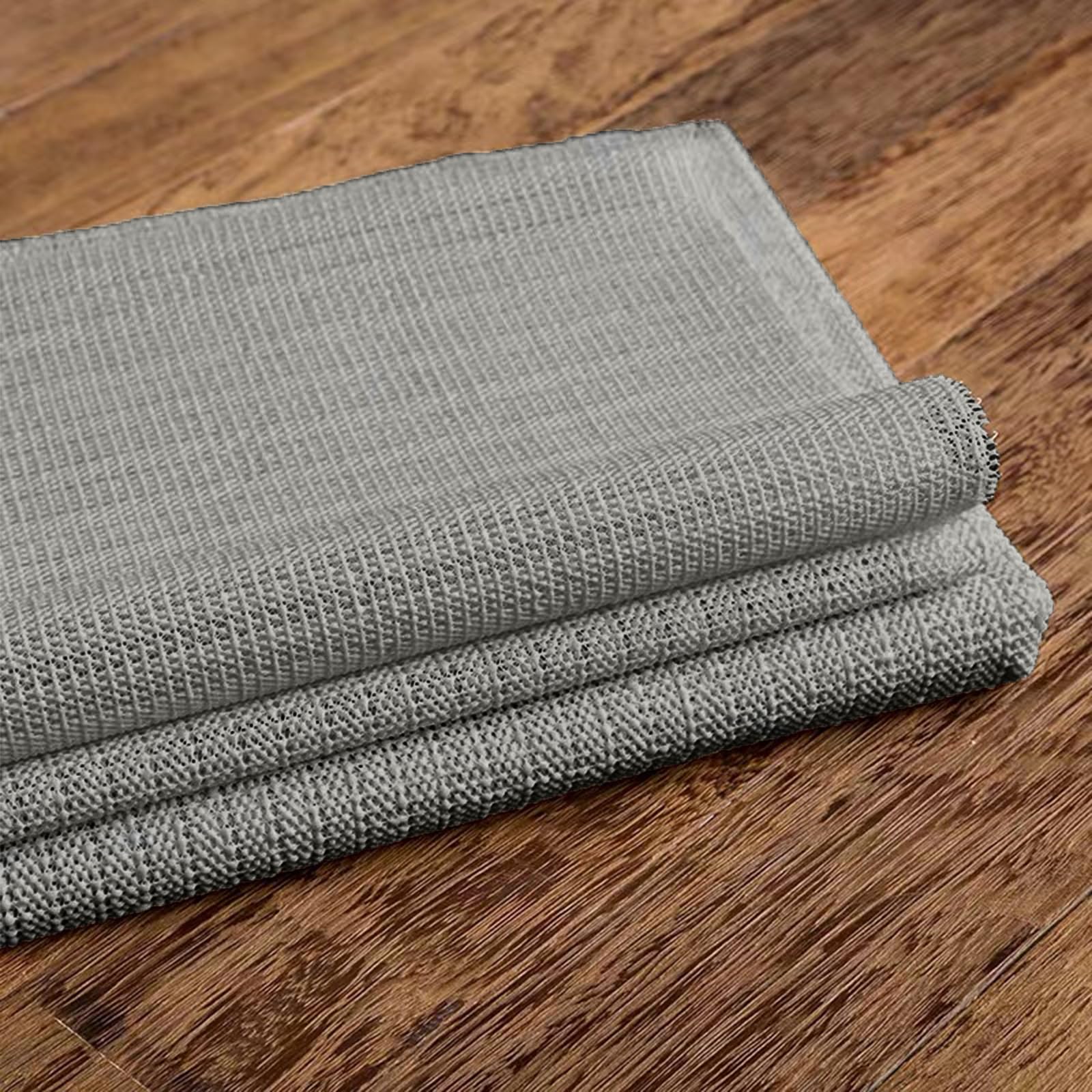 Teppichunterlage rutschfest 240 x 240 cm Waschbare, Wiederverwendbare, Hält Ecken Flach, Zuschneidbar, Universal Teppichunterlage, Teppich Antirutschmatte für Zuhause, Grau