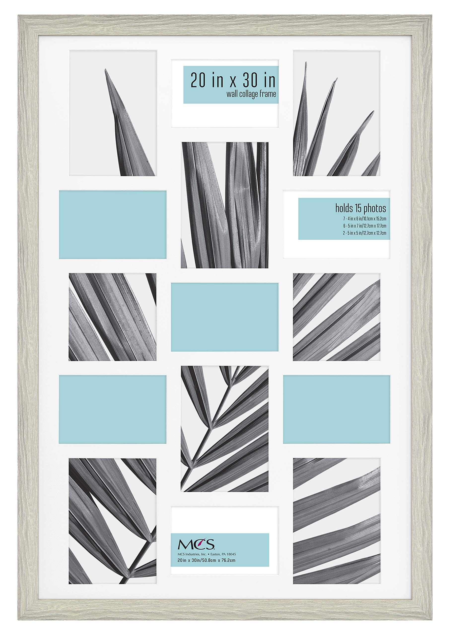 MCS Studio Gallery Frame, Gray Woodgrain, 20 x 30 in Collage, Single