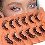 Fairy Lashes Manga Lash False Eyelashes Natural Look Yasnai Anime Lashes Fake Lashes 16mm Eye Lashes Strips Lashes Wispy False Lashes Clear Band 7 Pairs Pack Spikes Lash