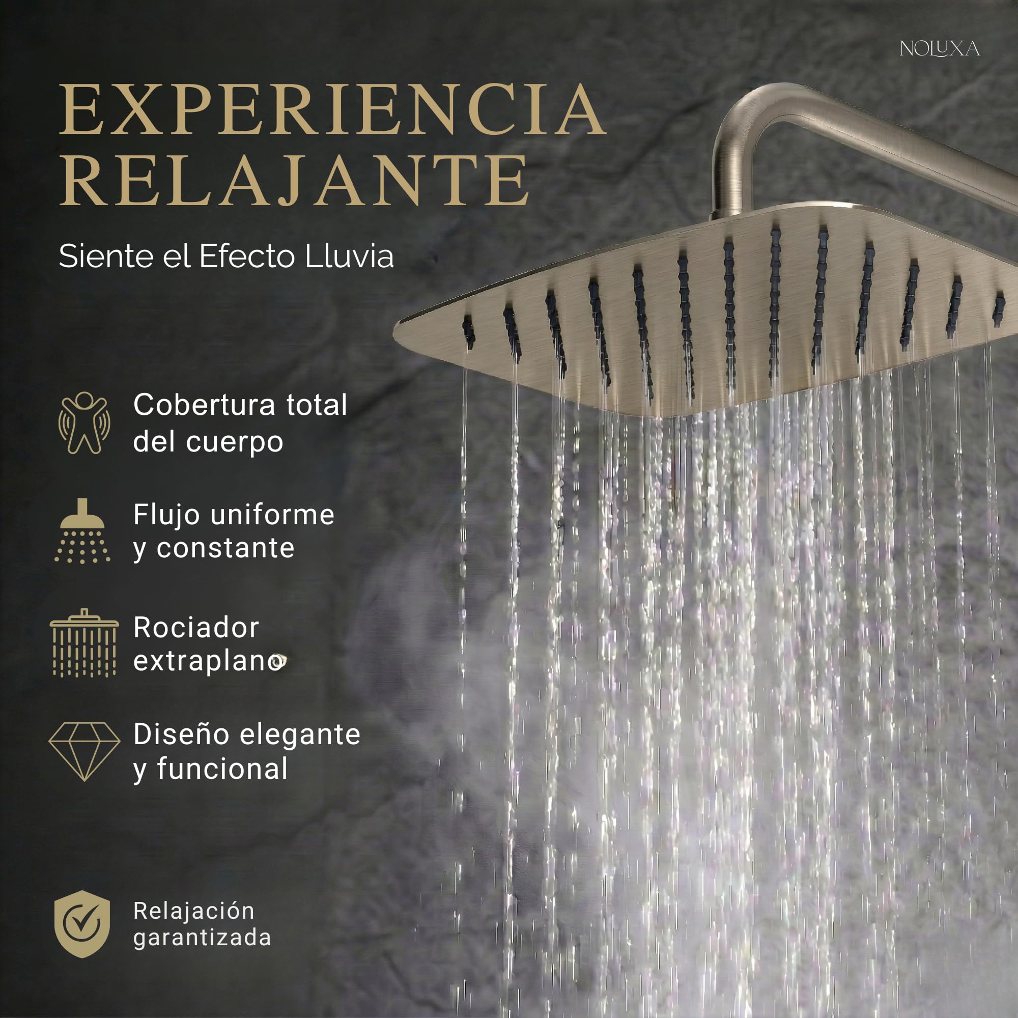 IMEX - Columna Ducha con Grifo para Bañera Níquel Cepillado | Conjunto de Bañera con Alcachofa y Rociador Antical | Griferia en Latón y Acero Inox S.304 con Barra Extensible | Serie Firenze