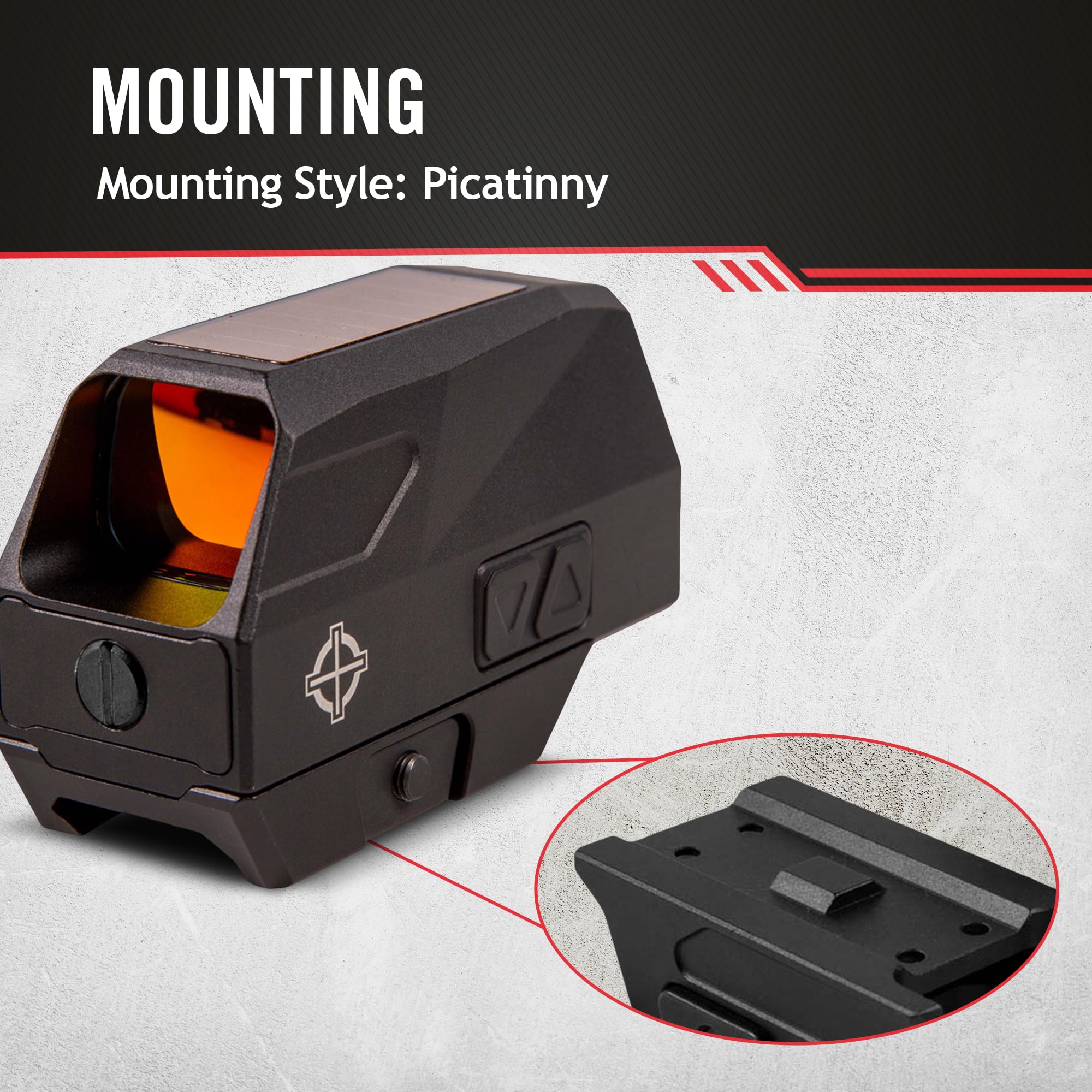 Sightmark Volta Solar 2 MOA Red Dot Piles et solaires Picatinny IP67