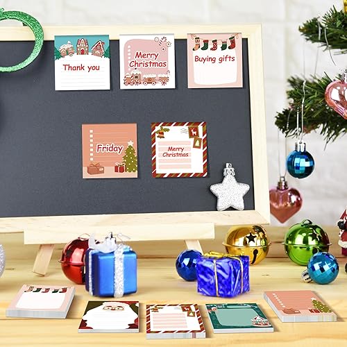 Miniatura 3 de 18 blocs de notas adhesivas de Navidad, 900 piezas de bloc de notas de Navidad, autoadhesivos, blocs de notas extraíbles, 50 hojas cada uno para