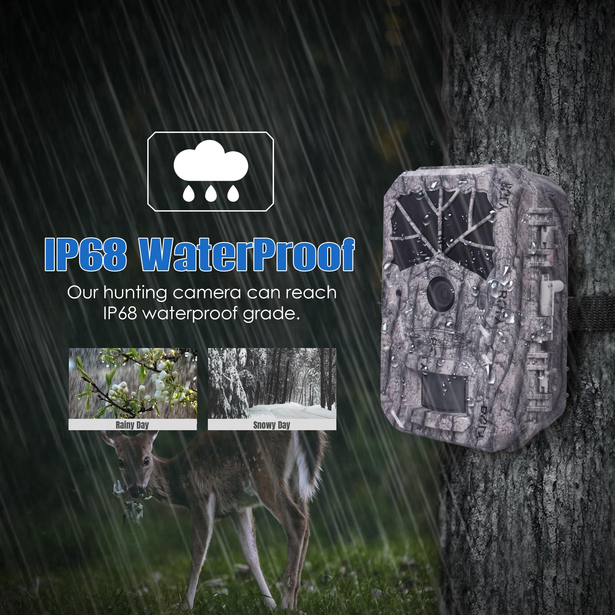 BolyGuard Wildlife - Cámara de caza (64 MP, 1080P, HD, alcance de detección, 40 ledes, 940 nm, con versión nocturna para vigilancia de vida silvestre y seguridad doméstica (BG636-K)