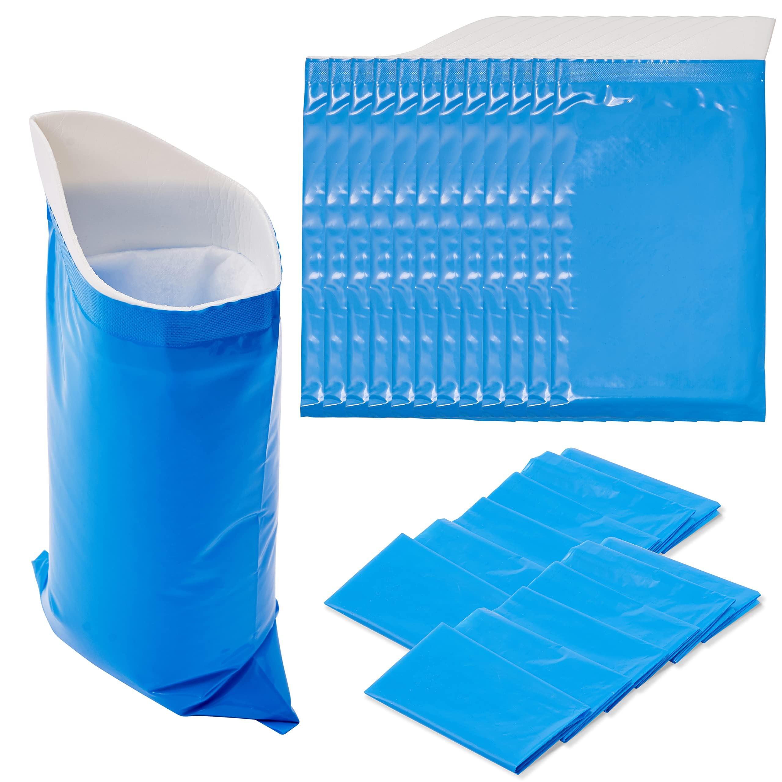 Bramble - 24 Super Gel Absorbent Travel Urine Wee Bag with Disposable Garbage Bags, for Summer Festival, Camping, Traffic Jam - Leak Proof Portable Urinal Vomit Toilet
