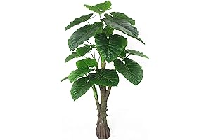 AMERIQUE Gorgeous Royal Hawaiian Elephant Ear Artificial Plant with Giant Leaves