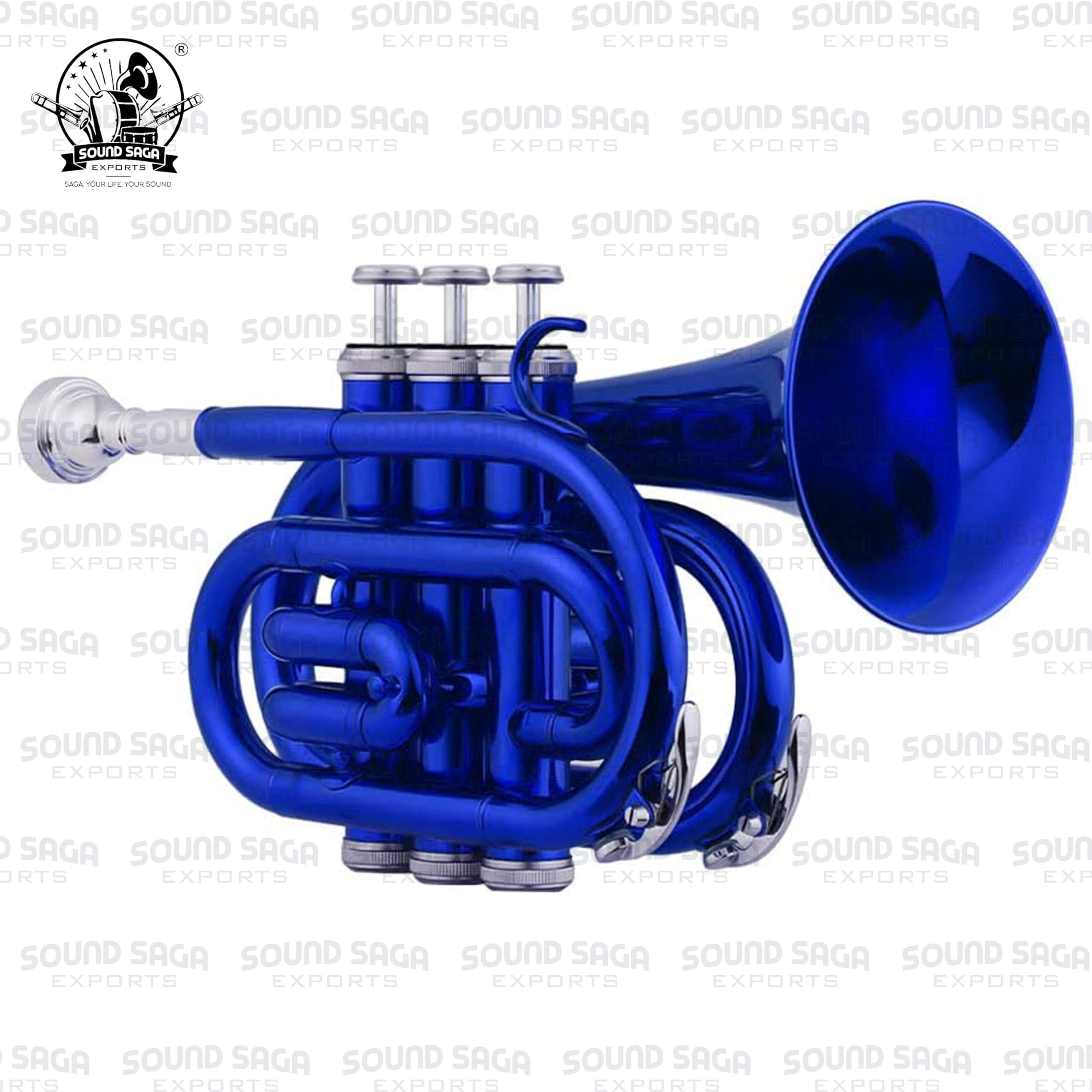 Instrumento de latón para trompeta de bolsillo Bb | Instrumento hecho a mano con precisión | Ideal para estudiantes, orquesta, conciertos y principiantes | Boquilla y funda de transporte dura incluida