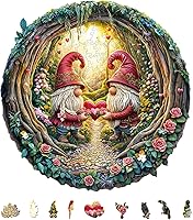 Vista 13 de KAAYEE Rompecabezas de madera para adultos, efecto visual 3D, perros que corren contra trenes, rompecabezas de madera de forma única, rompecabezas