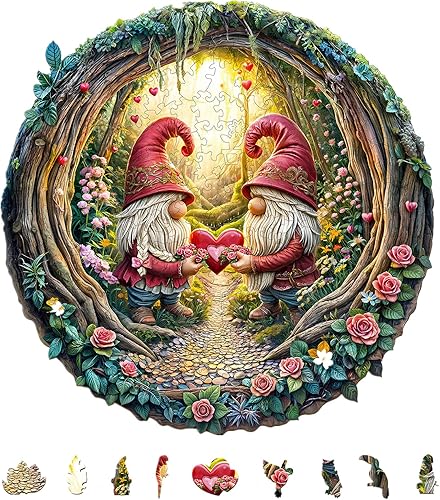 Miniatura 13 de KAAYEE Rompecabezas de madera para adultos, efecto visual 3D, perros que compiten contra trenes, rompecabezas de madera de forma única, rompecabezas