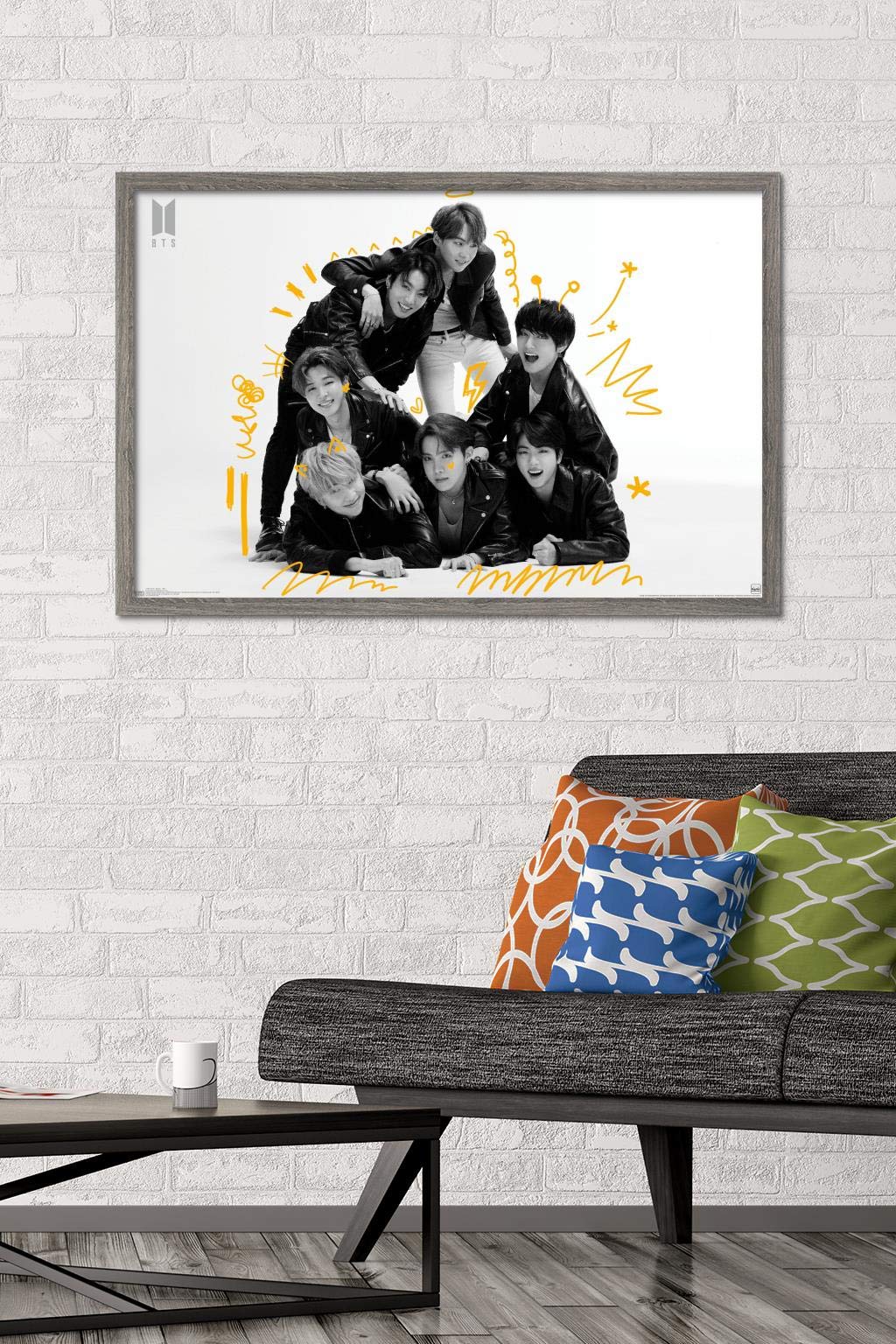Amazon.com: Trends International BTS-MOS7-BW Wall Poster, 22.375